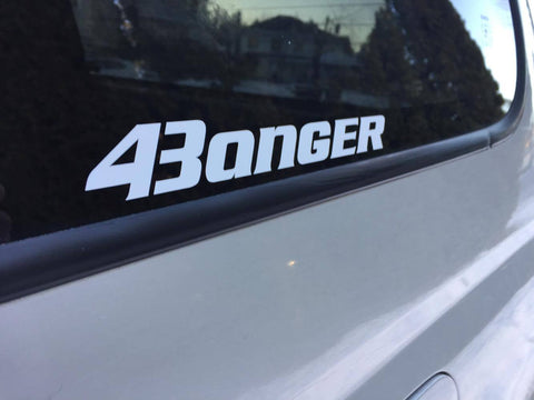 CLEARANCE - 4Banger - white vinyl decal - qty 2