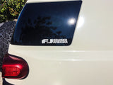 CLEARANCE - FJ Cruiser America - white vinyl decal - qty 2
