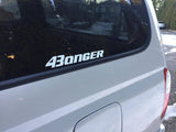 CLEARANCE - 4Banger - white vinyl decal - qty 2