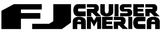 CLEARANCE - FJ Cruiser America - white vinyl decal - qty 2