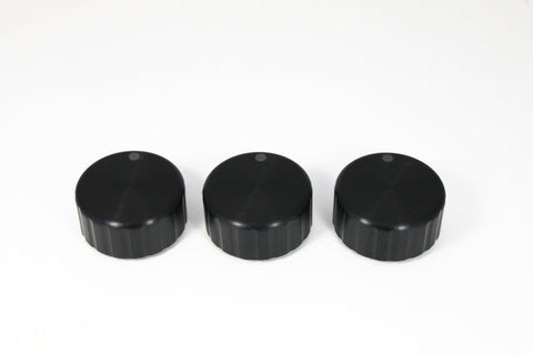 Black Precision Climate Control Knobs - Round