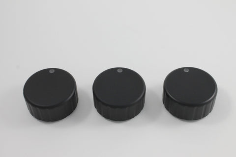 Stealth Black Precision Climate Control Knobs - Round